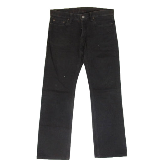 LOST CONTROL ロストコントロール DP-18 ストレート デニム パンツ ボタンフライ ブラック系 32【中古】