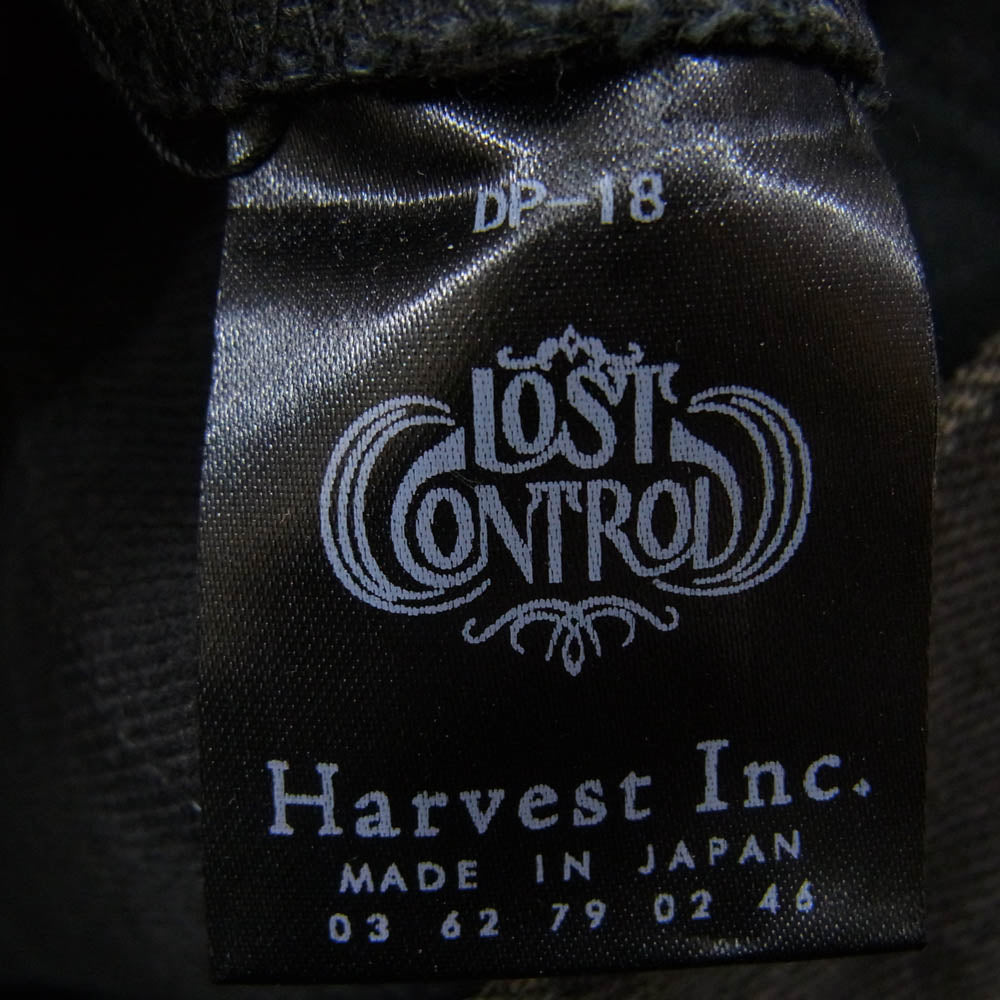 LOST CONTROL ロストコントロール DP-18 ストレート デニム パンツ ボタンフライ ブラック系 32【中古】