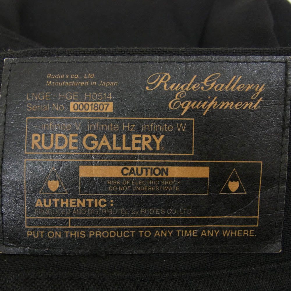 RUDE GALLERY ルードギャラリー 1807 0001807 コットン スリム ストレート スタッズ パンツ ブラック系 4【中古】