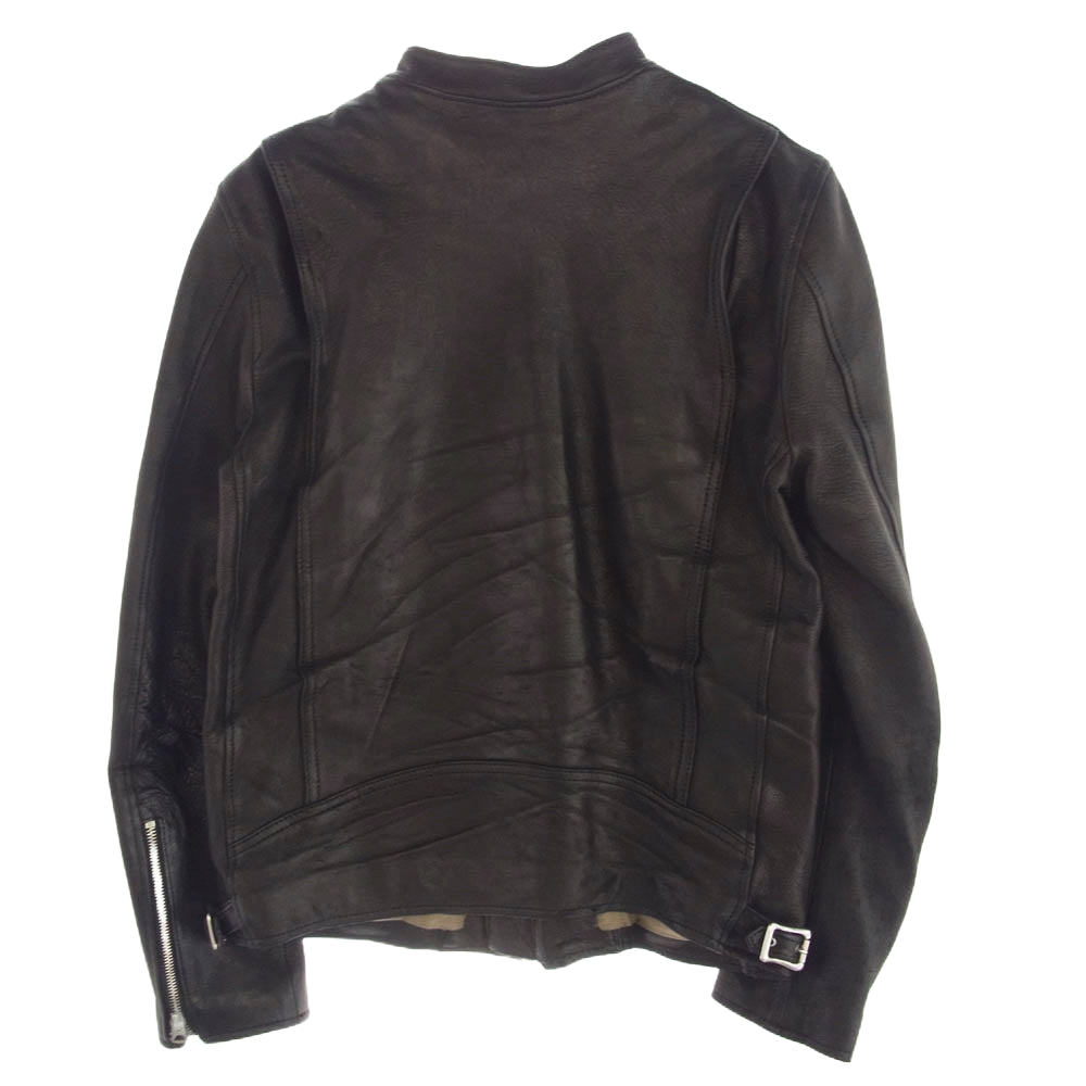 RUDE GALLERY BLACK REBEL ルードギャラリーブラックレーベル ARROW アロー シングル ライダース レザー ジャケット ブラック系 L【中古】