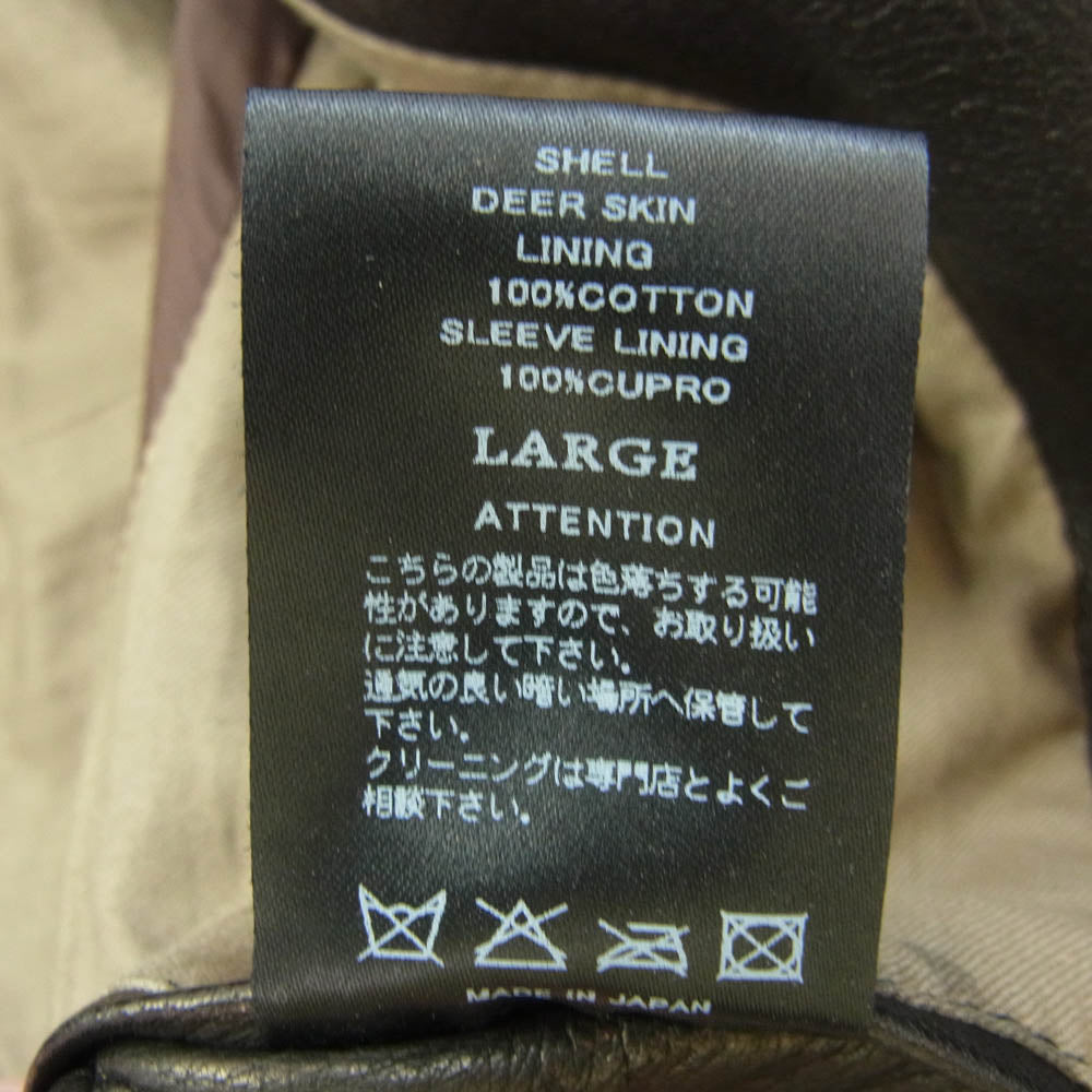 RUDE GALLERY BLACK REBEL ルードギャラリーブラックレーベル ARROW アロー シングル ライダース レザー ジャケット ブラック系 L【中古】