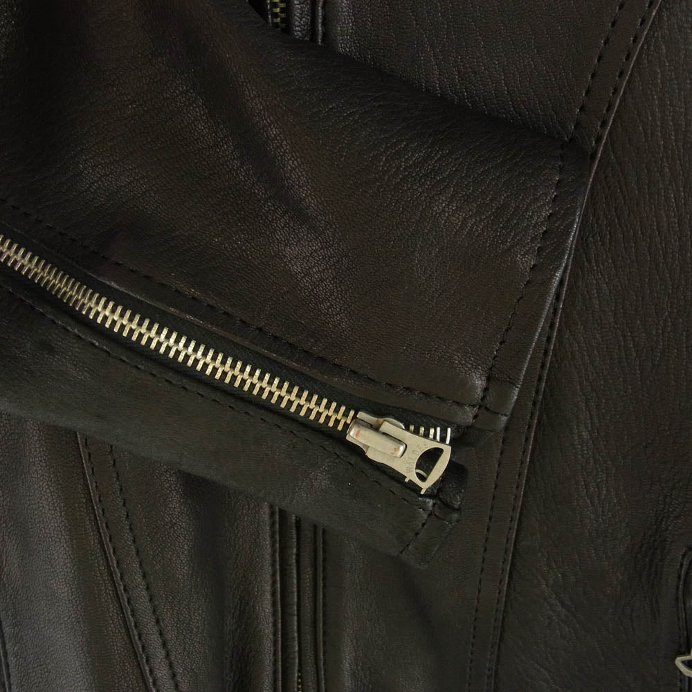 RUDE GALLERY BLACK REBEL ルードギャラリーブラックレーベル ARROW アロー シングル ライダース レザー ジャケット ブラック系 L【中古】