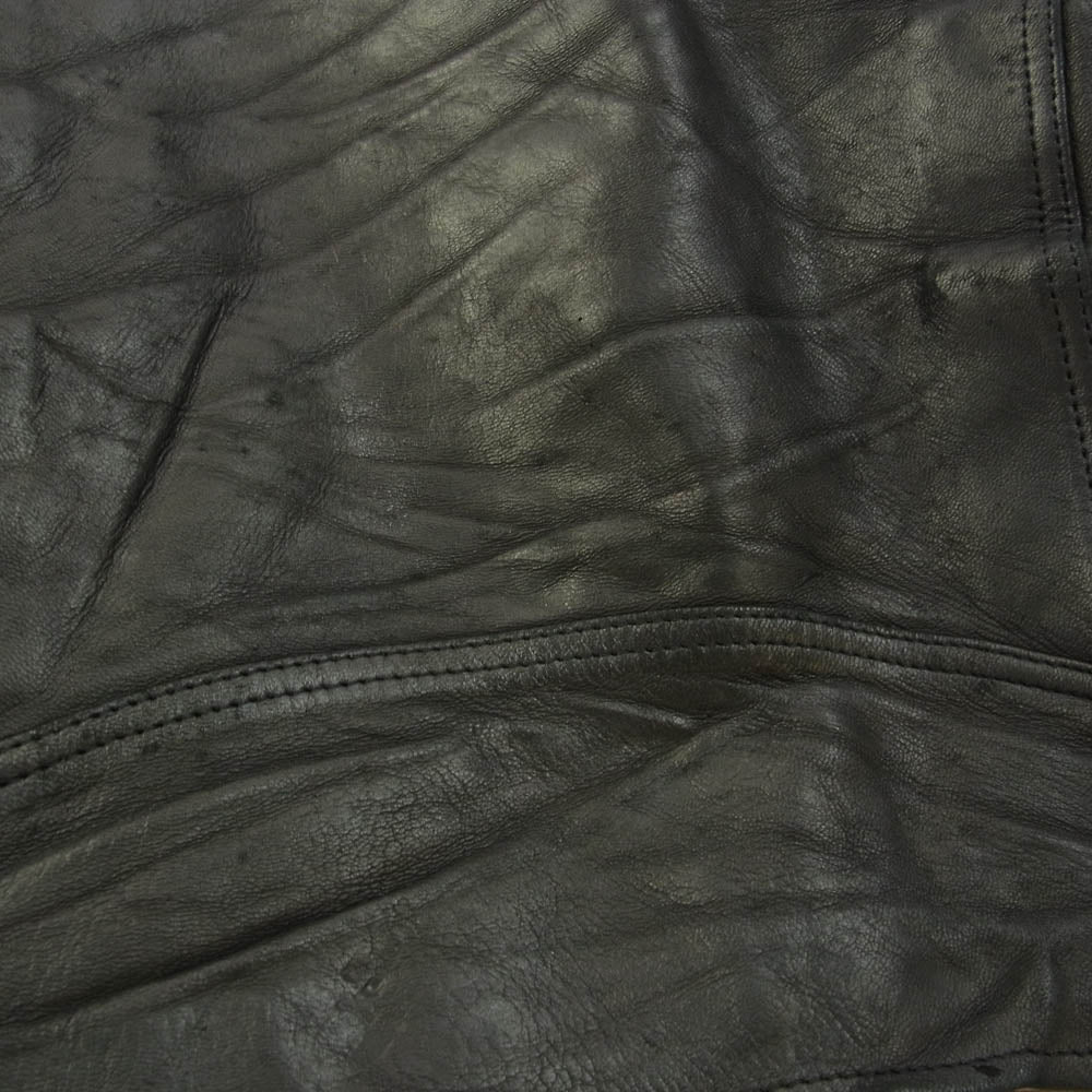 RUDE GALLERY BLACK REBEL ルードギャラリーブラックレーベル ARROW アロー シングル ライダース レザー ジャケット ブラック系 L【中古】