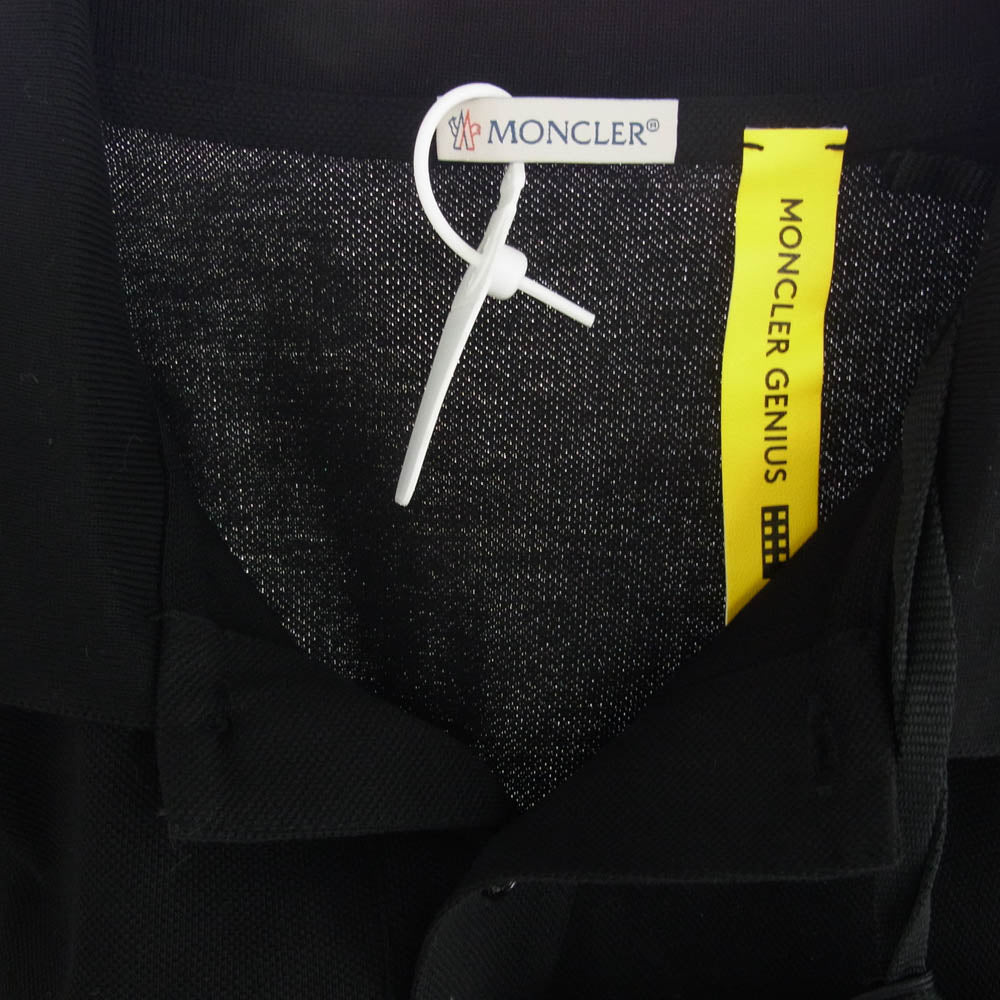 MONCLER モンクレール E109U8300350 × FRAGMENT フラグメント MAGLIA POLO MANICA CORTOA 半袖 ポロシャツ ブラック系 L【新古品】【未使用】【中古】
