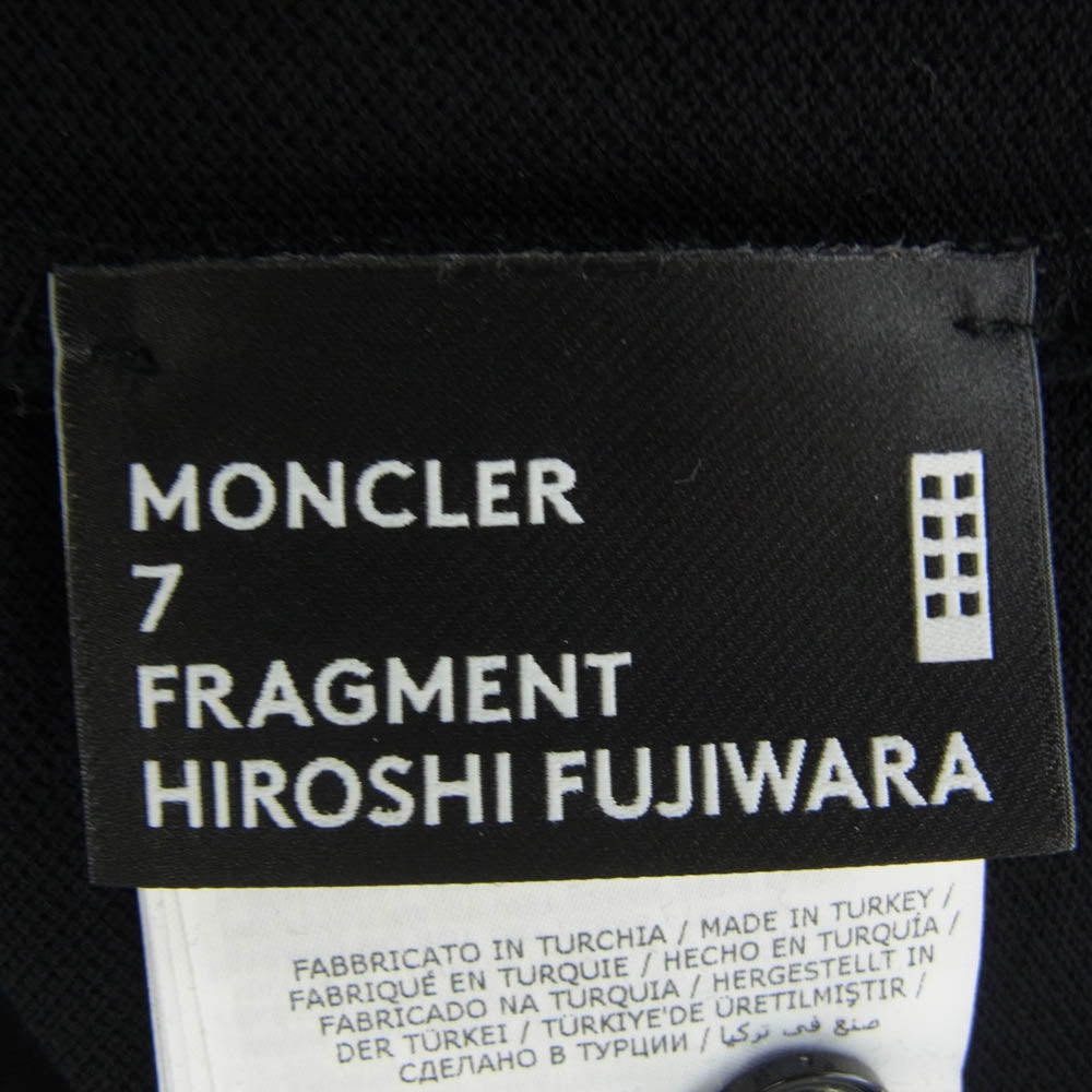 MONCLER モンクレール E109U8300350 × FRAGMENT フラグメント MAGLIA POLO MANICA CORTOA 半袖 ポロシャツ ブラック系 L【新古品】【未使用】【中古】