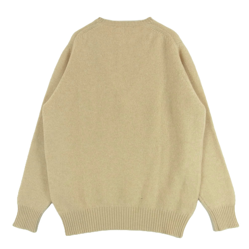 ウィリアムロッキー 1113-343-4605 カシミヤ カシミア 100％ クルーネック ニット セーター ベージュ系 42【中古】