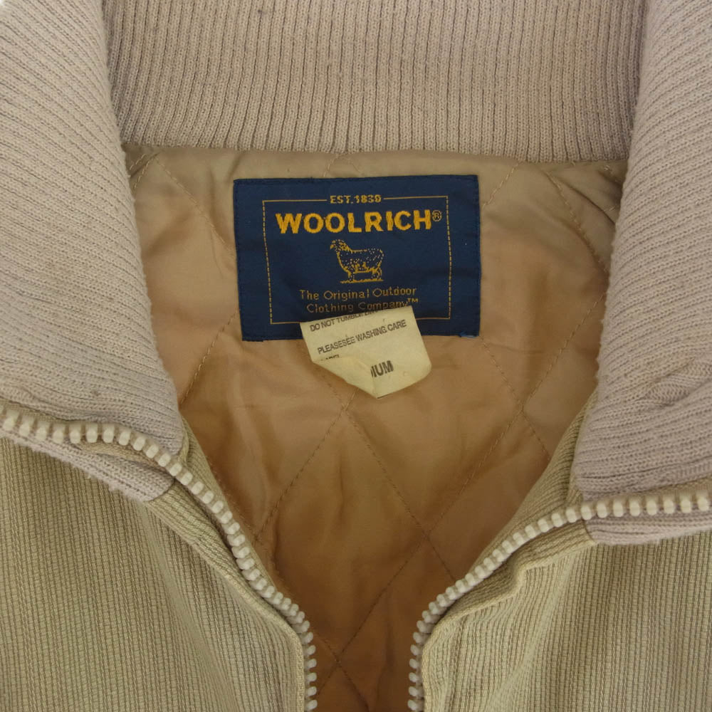 WOOLRICH ウールリッチ 中綿 ジップアップ ジャケット カーキ系 M【中古】