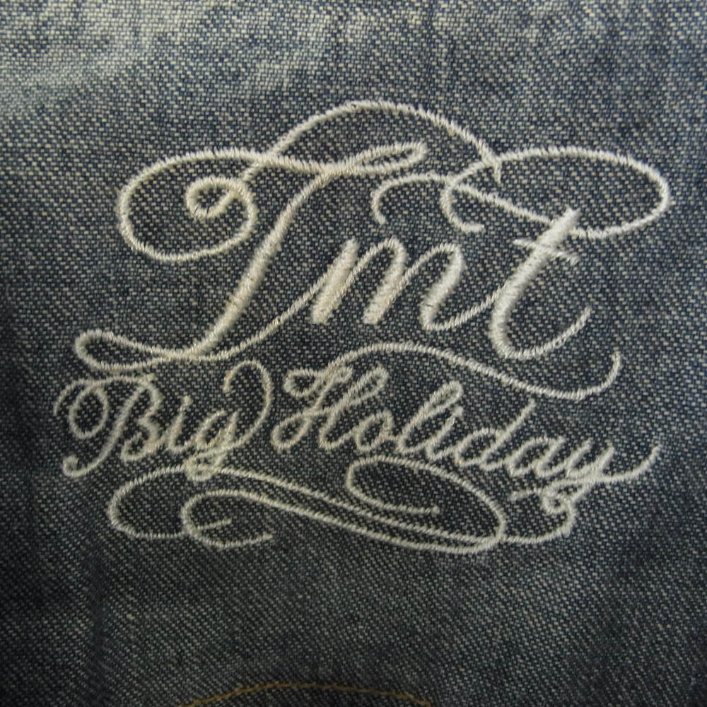 TMT ティーエムティー 18SS TSH-S18SP02 REVIVAL CRUSH DENIM SHIRT クラッシュ加工 デニム ウエスタン シャツ インディゴブルー系 M【中古】