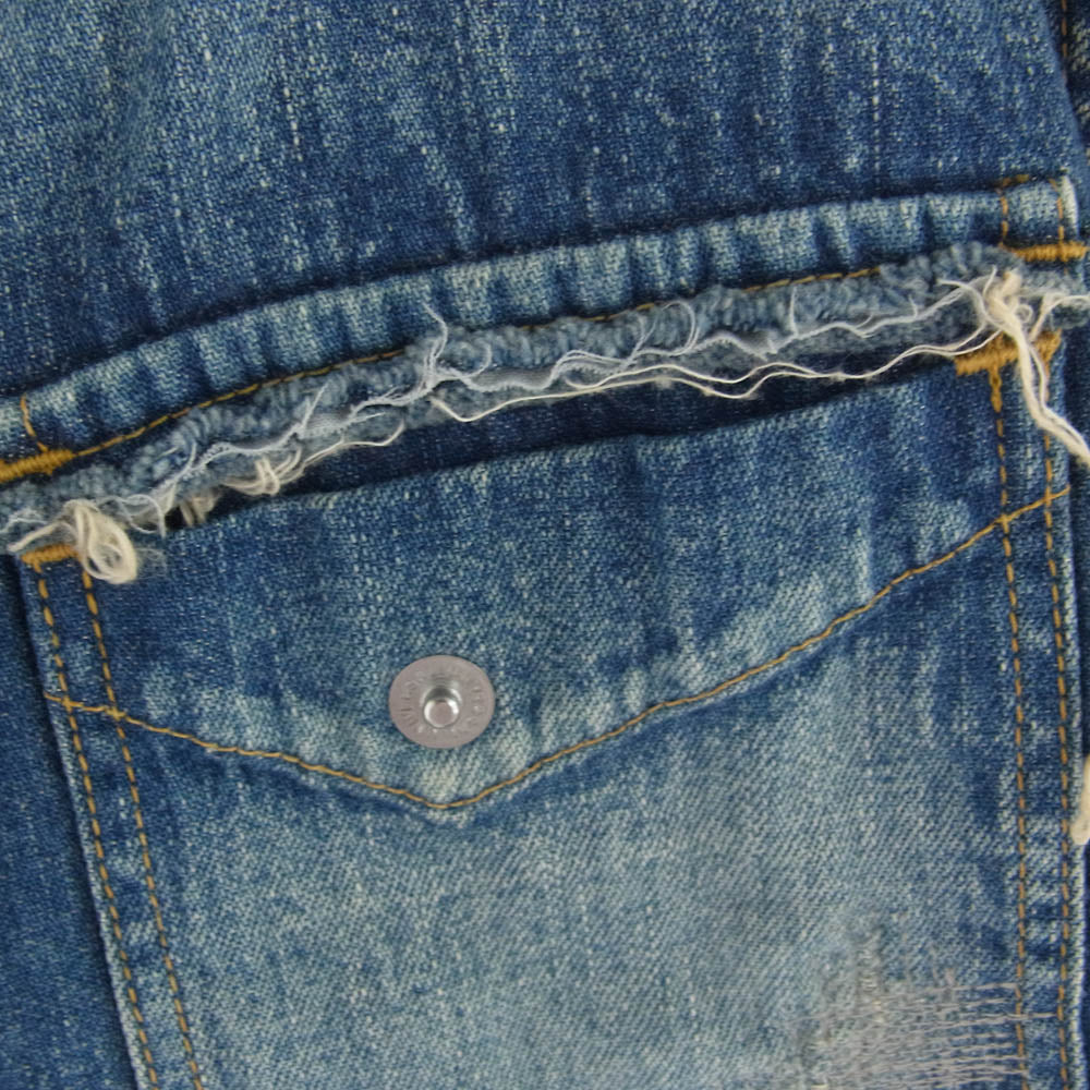 TMT ティーエムティー 18SS TSH-S18SP02 REVIVAL CRUSH DENIM SHIRT クラッシュ加工 デニム ウエスタン シャツ インディゴブルー系 M【中古】