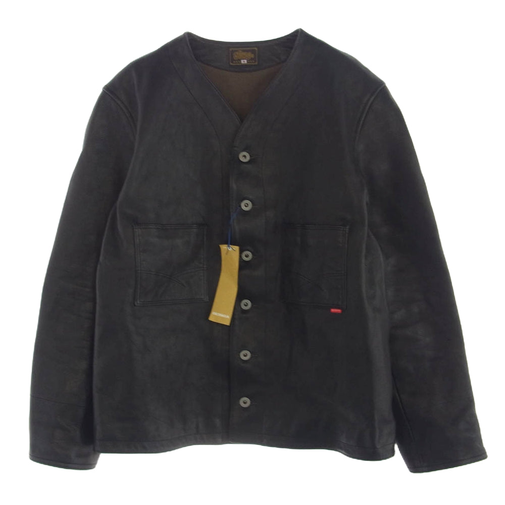 GERUGA ゲルガ GR-J-131 LIMITED × LBT ホースハイド エンジニア レザー ジャケット 馬革 ブラック系 3【中古】