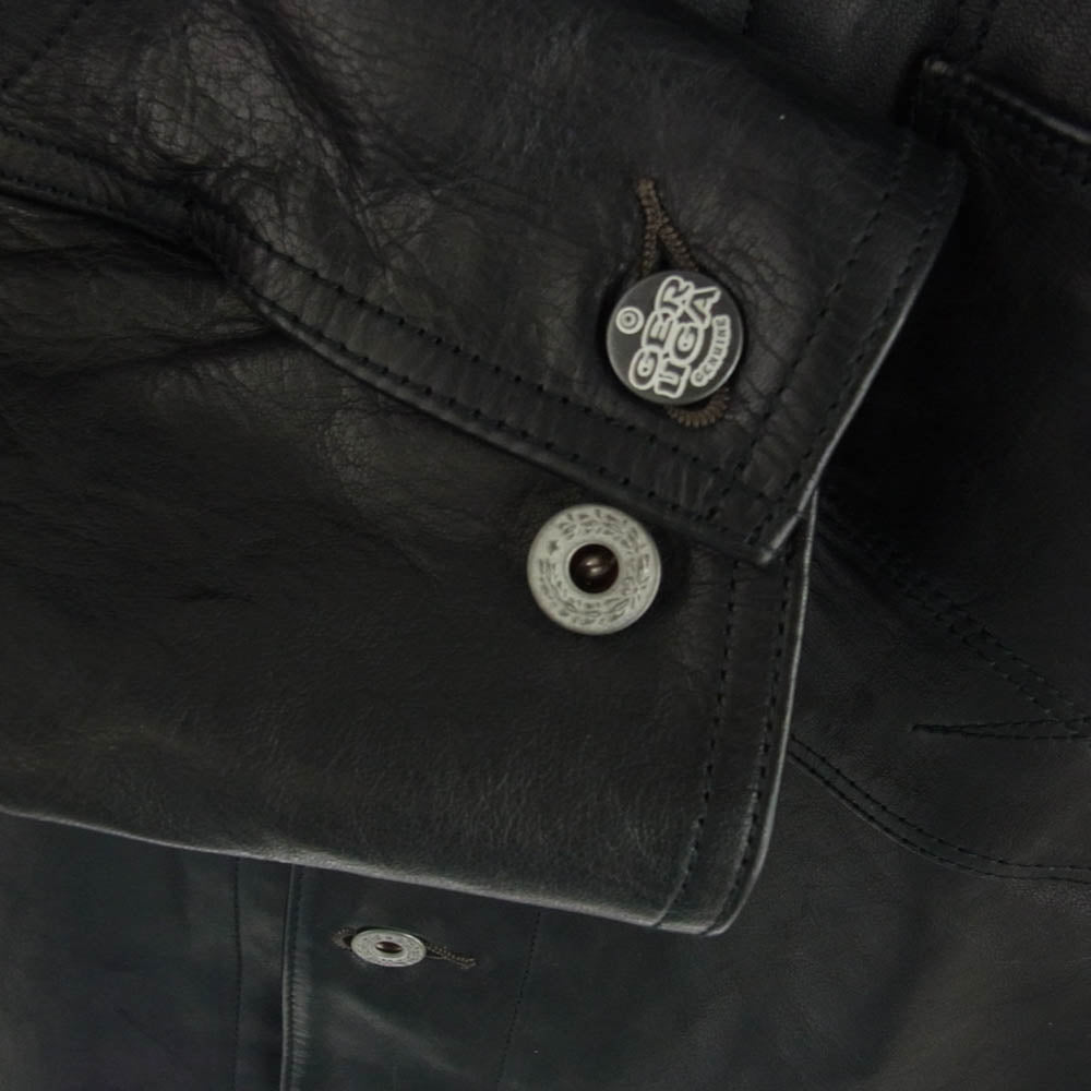 GERUGA ゲルガ GR-J-131 LIMITED × LBT ホースハイド エンジニア レザー ジャケット 馬革 ブラック系 3【中古】