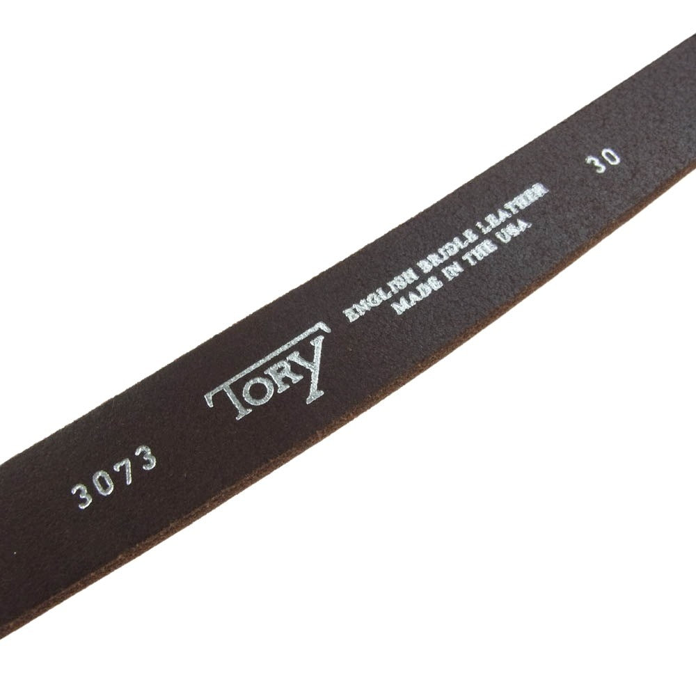 TORY LEATHER トリーレザー 3073 レザー ベルト ブラウン系【中古】