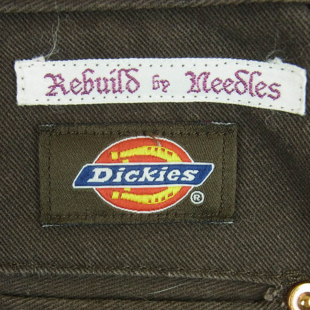 リビルドバイニードルズ Dickies ディッキーズ ストレート ワーク パンツ ブラウン系 S【中古】