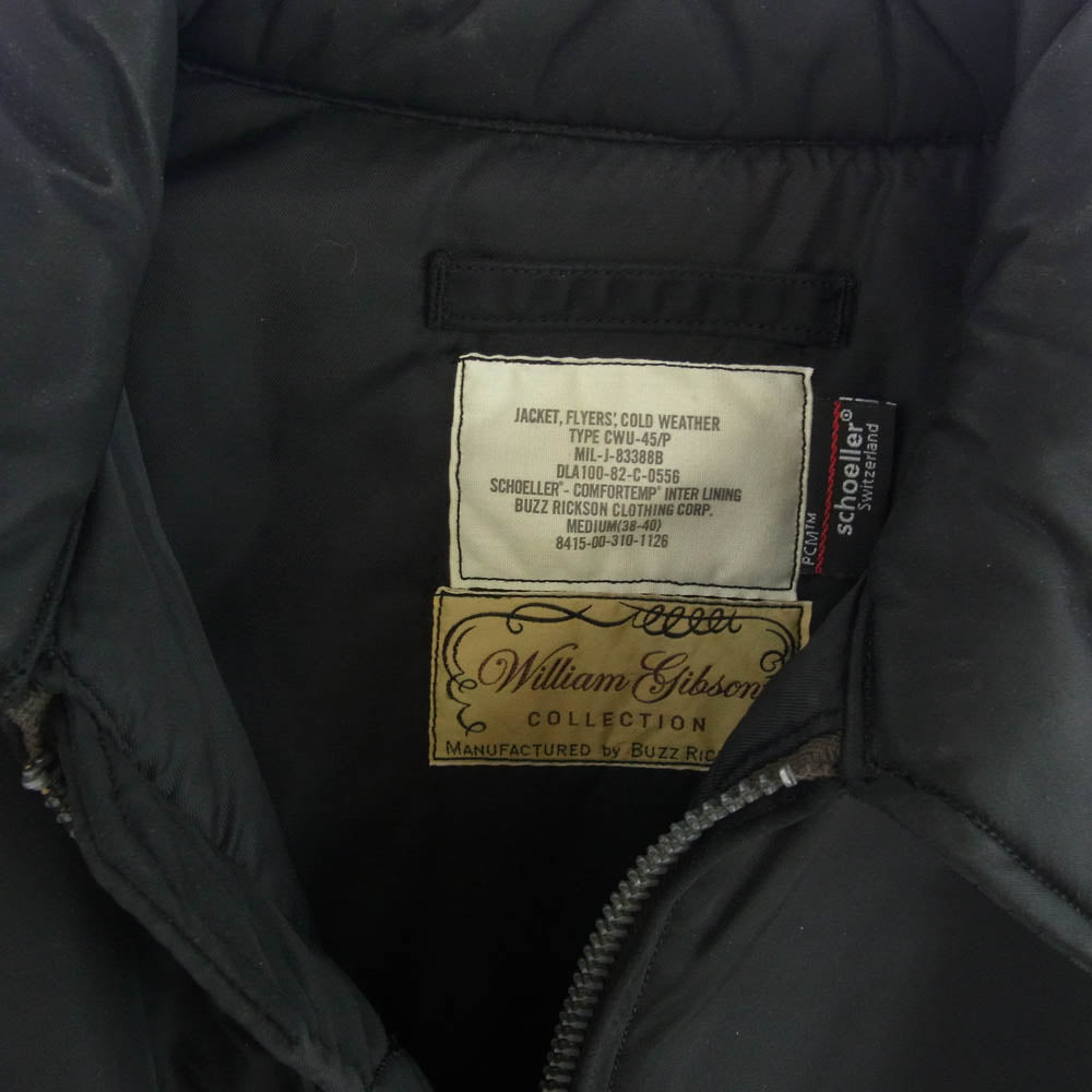 Buzz Rickson's バズリクソンズ BR12390 WILLIAM GIBSON CWU-45/P ウィリアムギブソン フライト ジャケットMA-1 ブラック系 M【中古】
