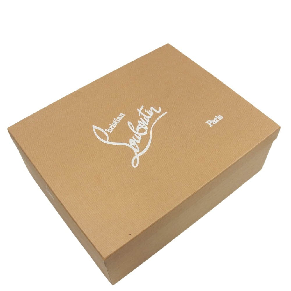 Christian Louboutin クリスチャンルブタン 1170699 LOUIS ORLATO FLAT MOIRE スパイクスタッズ ハイカット スニーカー ブラック系 40【美品】【中古】