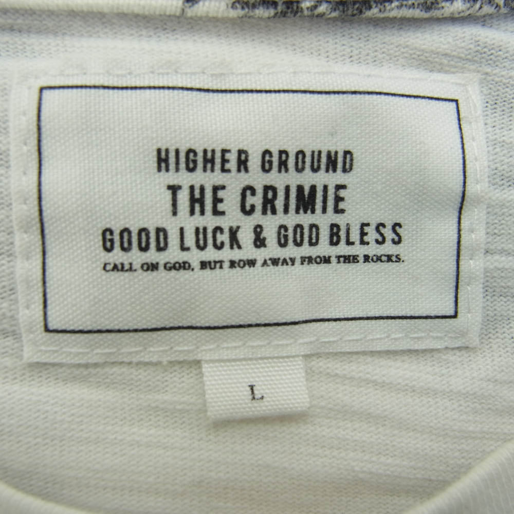 CRIMIE クライミー イーグル スター 総柄 半袖 ポケット Tシャツ ホワイト系 L【中古】
