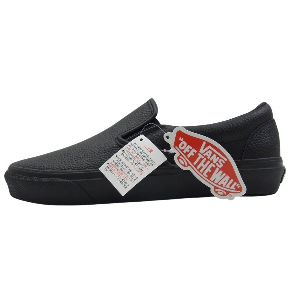 VANS バンズ V98CF LEA SLIP ON レザー スリッポン ブラック系 VANS バンズ V98CF LEA SLIP ON レザー スリッポン ブラック系