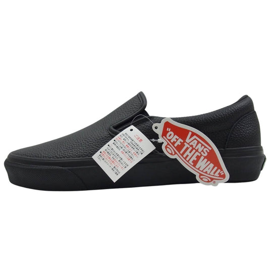 VANS バンズ V98CF LEA SLIP ON レザー スリッポン ブラック系 26.5cm【新古品】【未使用】【中古】