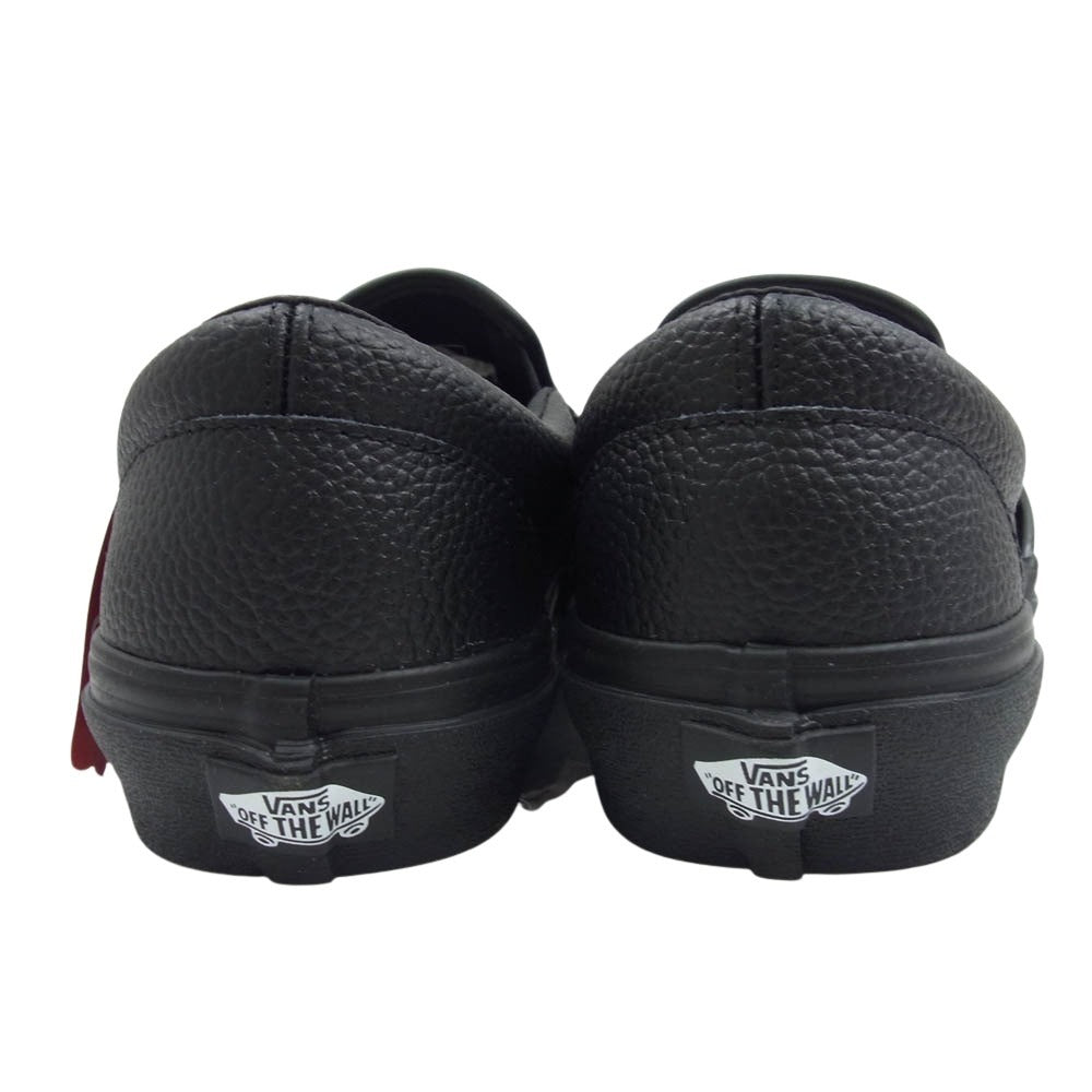 VANS バンズ V98CF LEA SLIP ON レザー スリッポン ブラック系 26.5cm【新古品】【未使用】【中古】