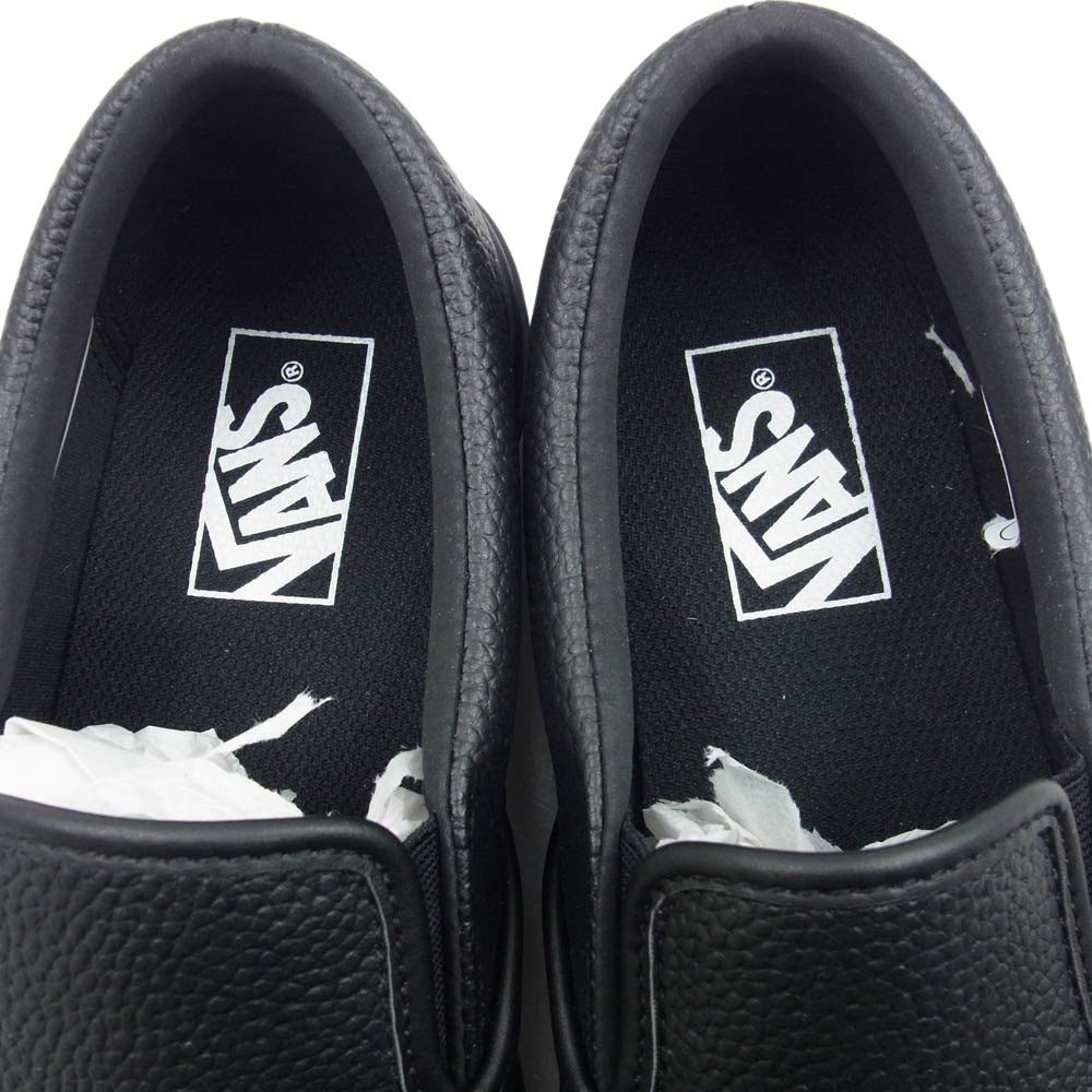 VANS バンズ V98CF LEA SLIP ON レザー スリッポン ブラック系 26.5cm【新古品】【未使用】【中古】
