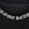 CHROME HEARTS クロムハーツ（原本無） Neck Logo S/S Tee ネックロゴ ポケット付 プリント 半袖 Ｔシャツ ブラック系 M【美品】【中古】