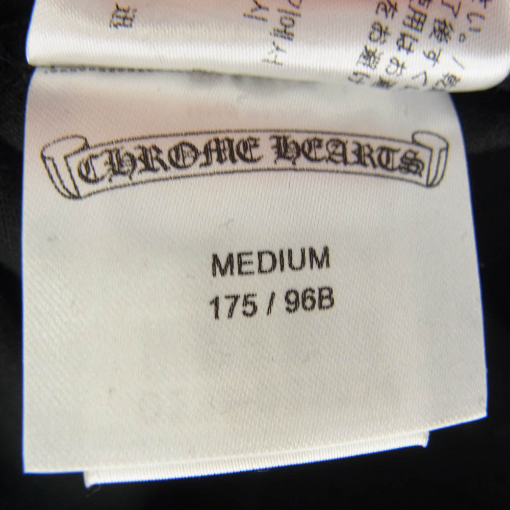 CHROME HEARTS クロムハーツ（原本無） Neck Logo S/S Tee ネックロゴ ポケット付 プリント 半袖 Ｔシャツ ブラック系 M【美品】【中古】