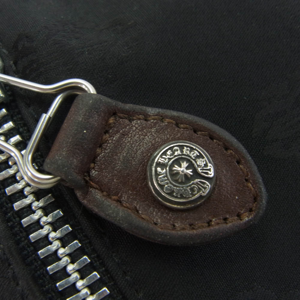 CHROME HEARTS クロムハーツ（原本無） 5ZIP ナイロン マルチパース ポーチ ミニクラッチバッグ ブラック系【中古】