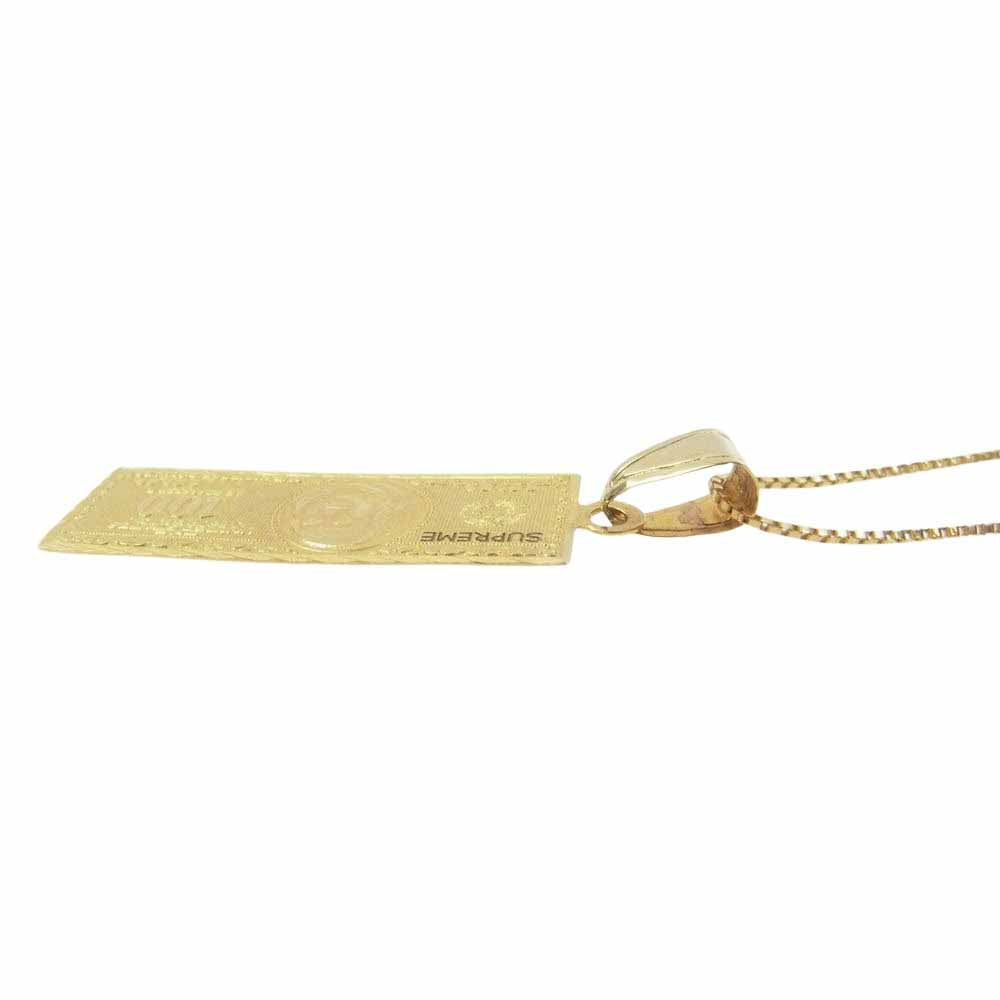 Supreme シュプリーム 17AW 14K 100 Dollar Bill Gold Pendant 100ドル ペンダント ネックレス ゴールド系【中古】