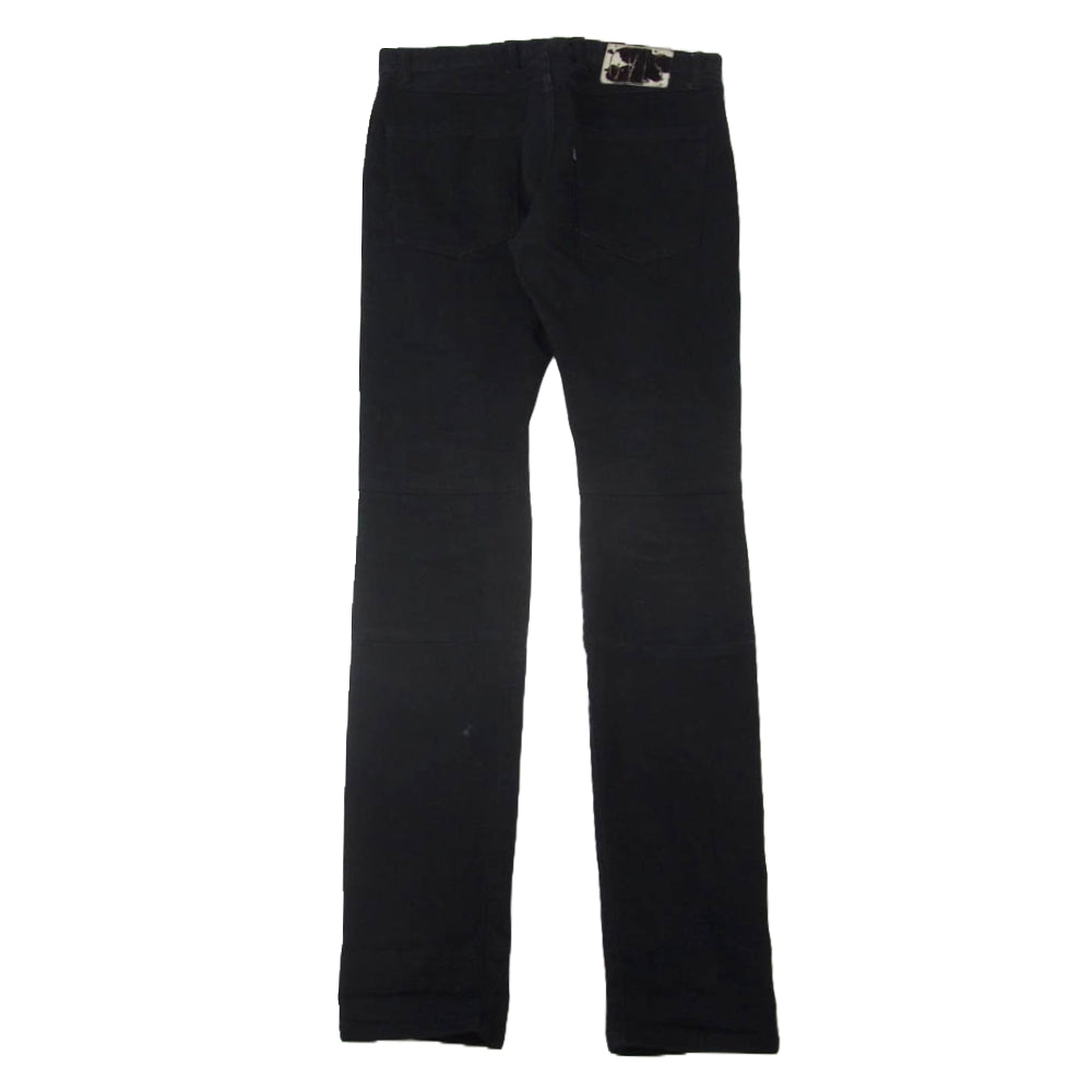 GAVIAL ガヴィル 20AW GVL-20AWB-0437 skinny pants スキニーパンツ ハラコレザーパッチ デニムパンツ ブラック系 L【中古】