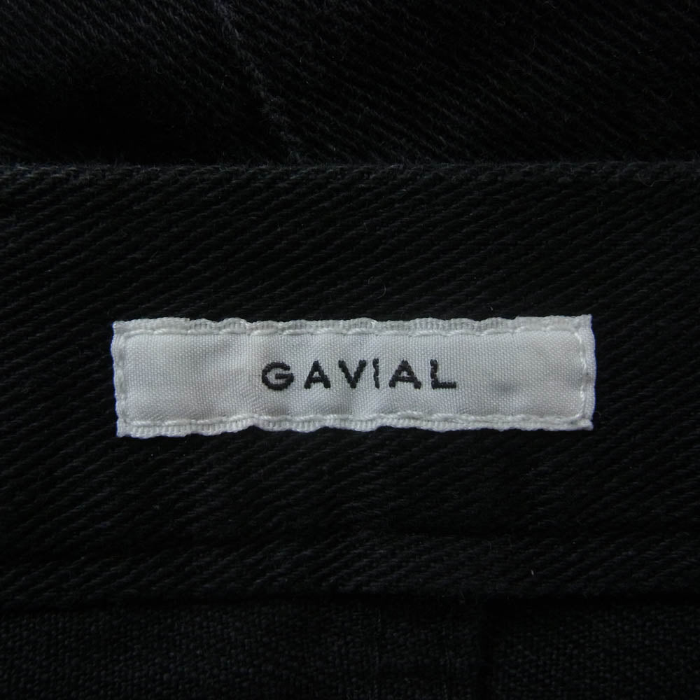 GAVIAL ガヴィル 20AW GVL-20AWB-0437 skinny pants スキニーパンツ ハラコレザーパッチ デニムパンツ ブラック系 L【中古】