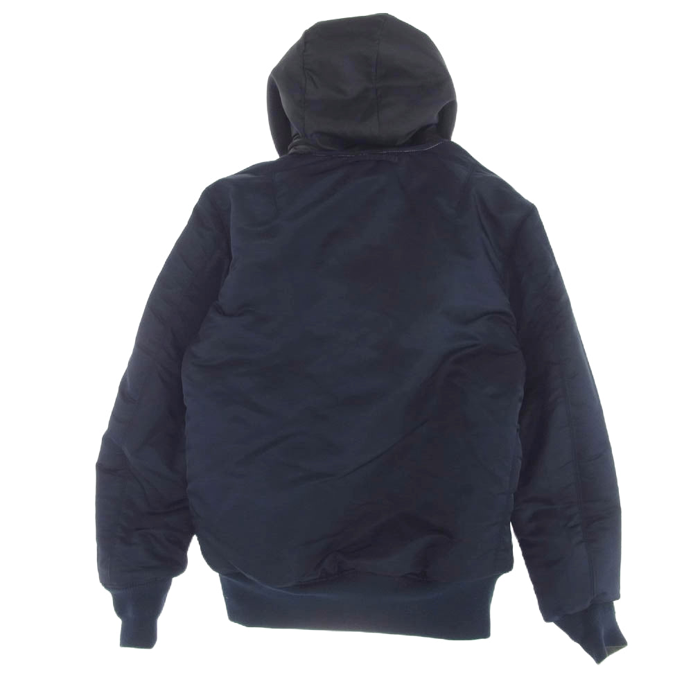 ISAMUKATAYAMA BACKLASH イサムカタヤマバックラッシュ TA0465-9076 × ALPHA INDUSTRIES アルファ インダストリーズ レザーフード フライトジャケット MA-1 カーキ系 S【中古】