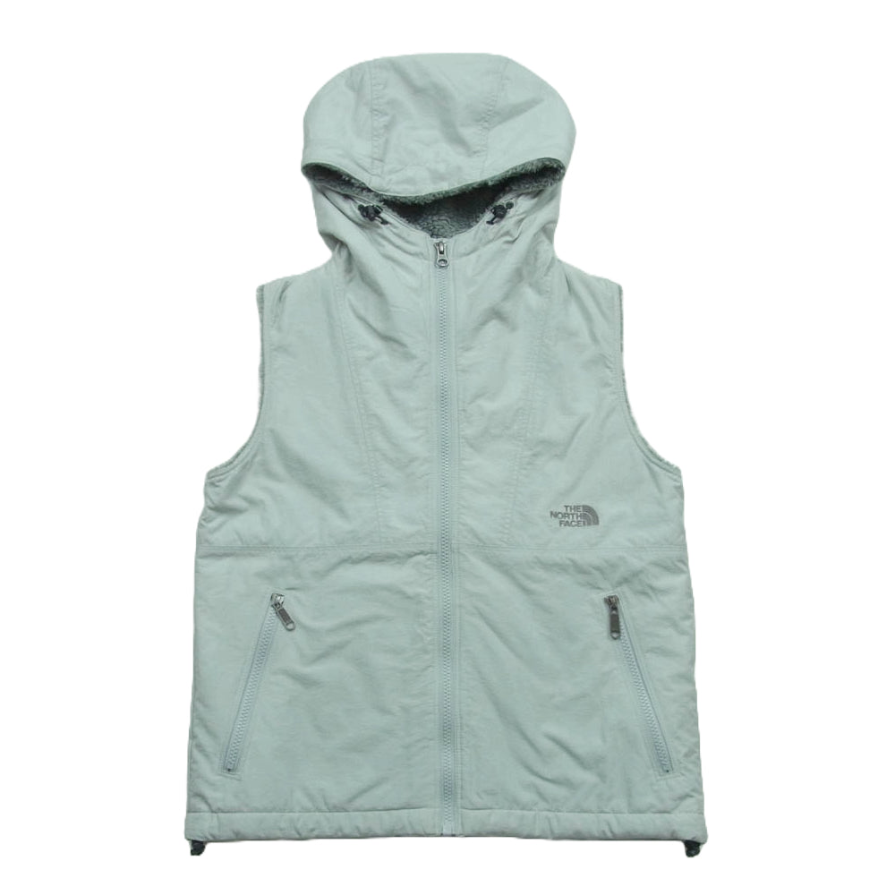 THE NORTH FACE ノースフェイス NPW71511 ボア フーディ ノマド ベスト ミャンマー製 ライトグレー系 M【中古】