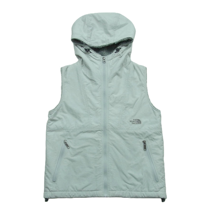 THE NORTH FACE ノースフェイス NPW71511 ボア フーディ ノマド ベスト ミャンマー製 ライトグレー系 M【中古】