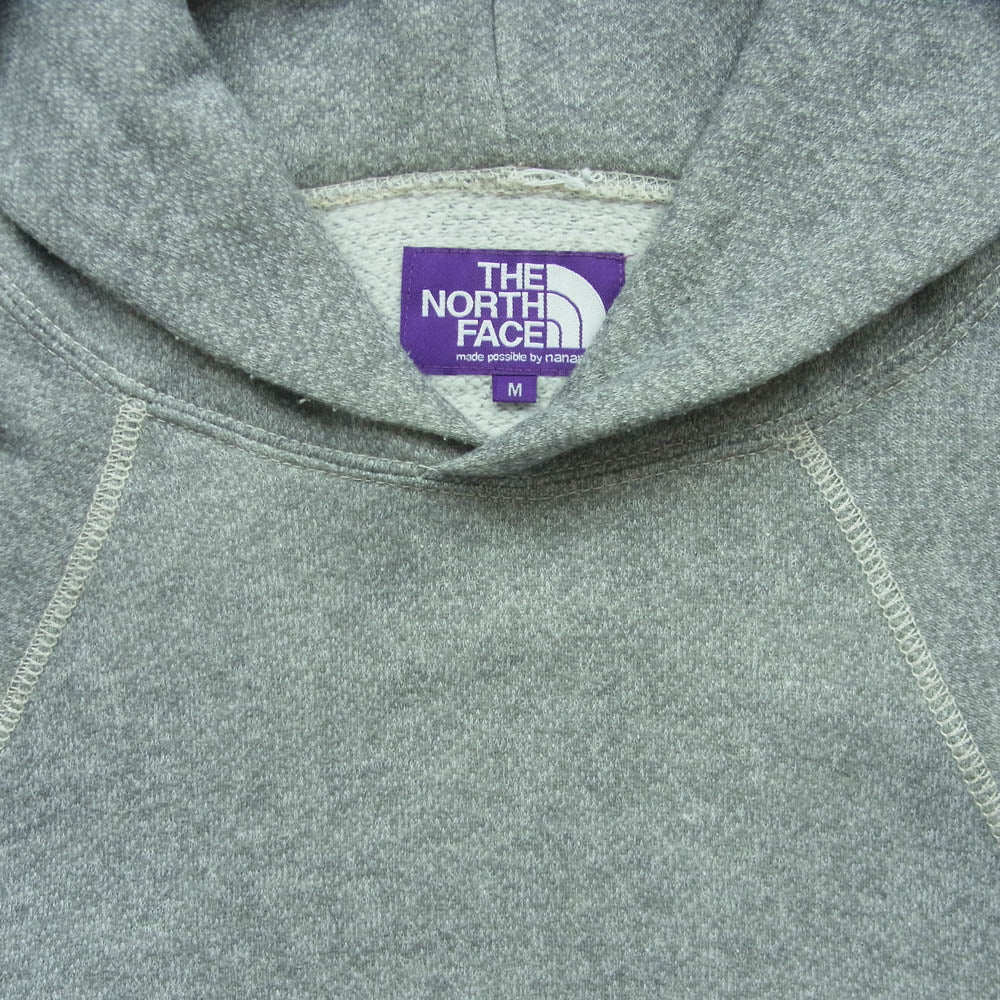 THE NORTH FACE ノースフェイス NT6053N PURPLE LABEL パープルレーベル Pack Field Hooded Sweat shirt スウェット パーカー グレー系 M【中古】