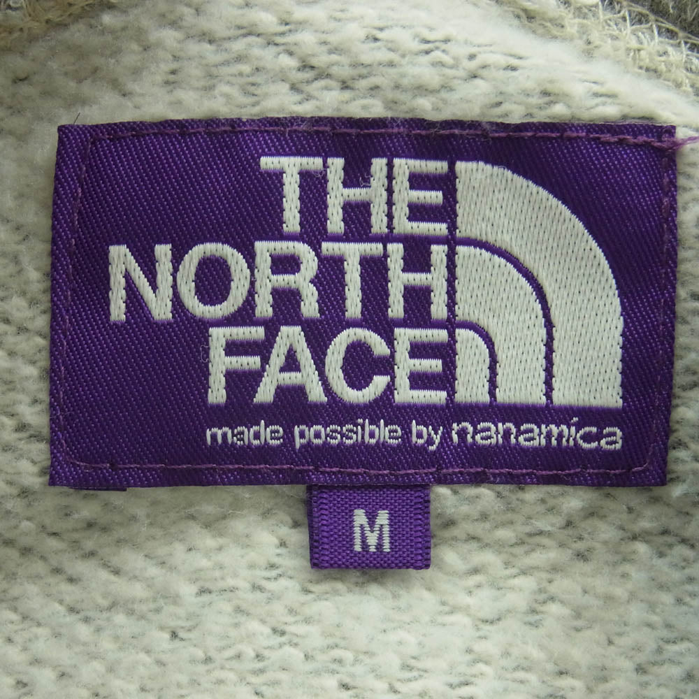 THE NORTH FACE ノースフェイス NT6053N PURPLE LABEL パープルレーベル Pack Field Hooded Sweat shirt スウェット パーカー グレー系 M【中古】