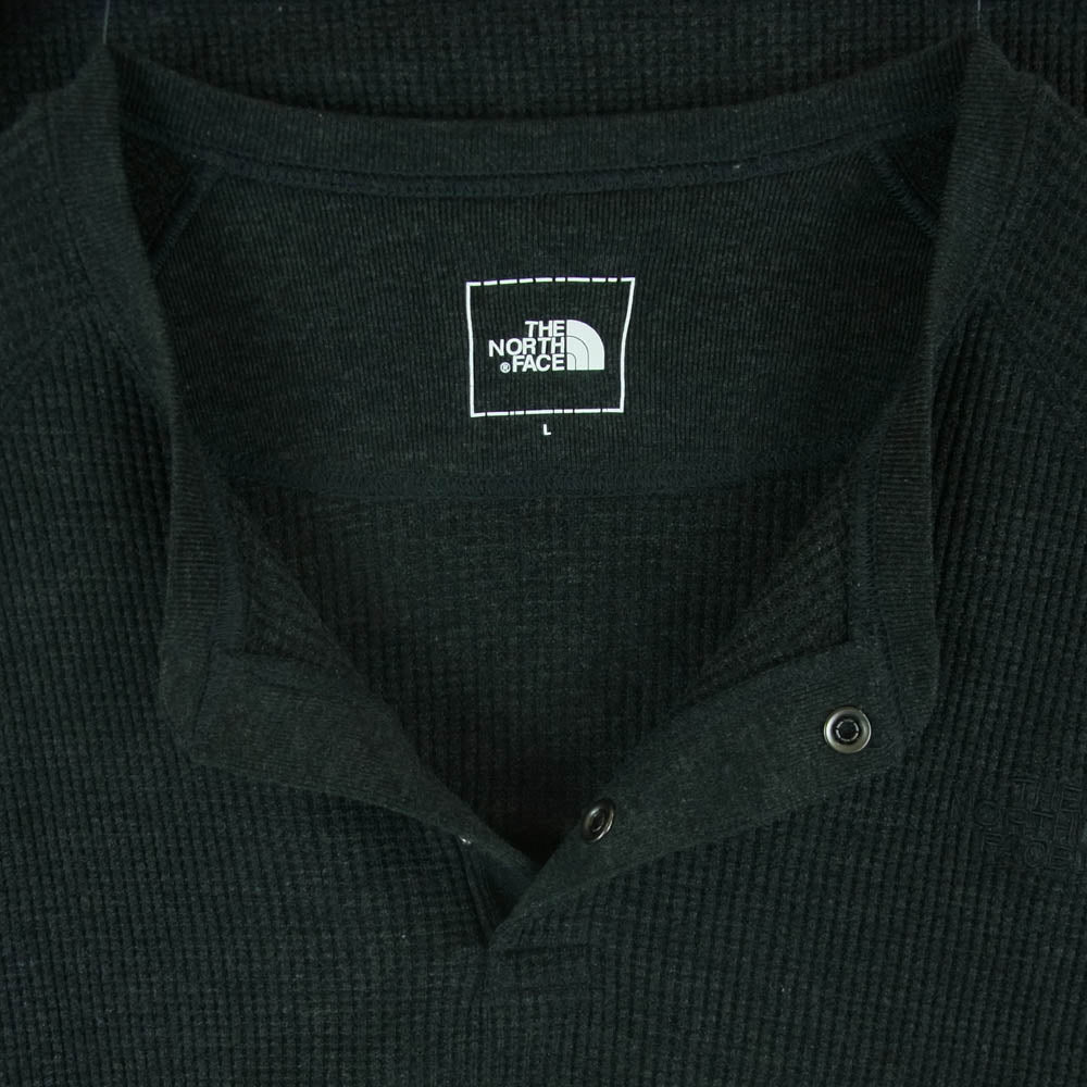 THE NORTH FACE ノースフェイス NT62294 L/S Free Run Henley CREW フリーラン ヘンリー クルーネック 長袖 Tシャツ カットソー ダークグレー系 L【中古】