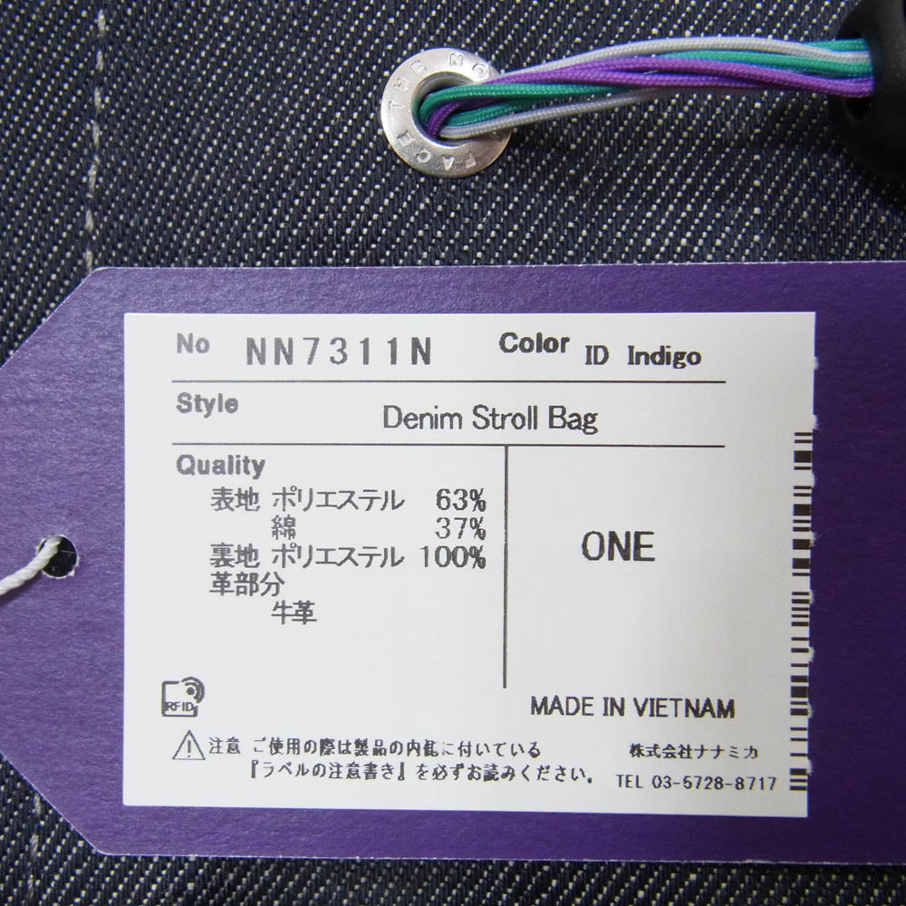 THE NORTH FACE ノースフェイス NN7311N PURPLE LABEL パープルレーベル Stroll Bag ストロール ショルダー バッグ インディゴブルー系 ONE【新古品】【未使用】【中古】