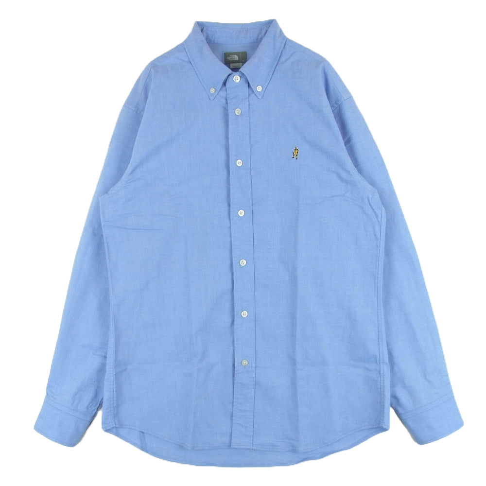 THE NORTH FACE ノースフェイス NR11955 L/S Him Ridge Shirt ロングスリーブ ヒムリッジ 長袖 シャツ ライトブルー系 L【中古】