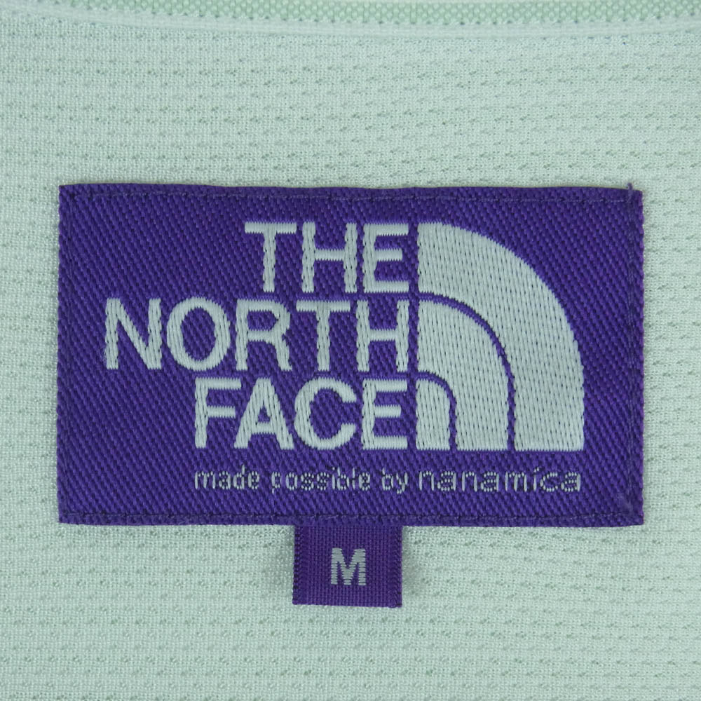 THE NORTH FACE ノースフェイス NT3301N PURPLE LABEL パープルレーベル Stripe OX B.D.Shirt ストライプ オックス ボタンダウン 長袖 シャツ ライトグリーン系 ホワイト系 M【中古】