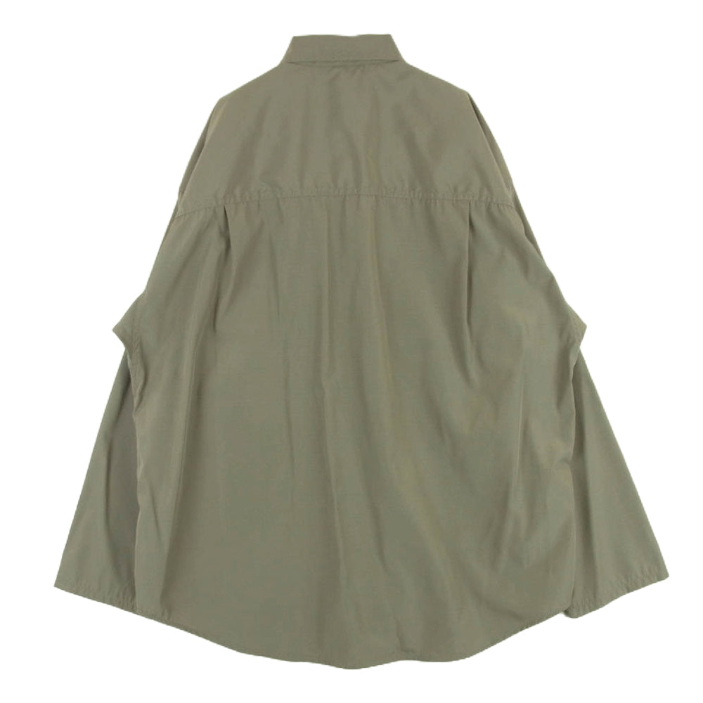 THE NORTH FACE ノースフェイス NP2308N PURPLE LABEL パープルレーベル Ripstop Trail Shirt リップストップ トレイル 長袖 シャツ カーキ系 グレイッシュベージュ系 M【中古】