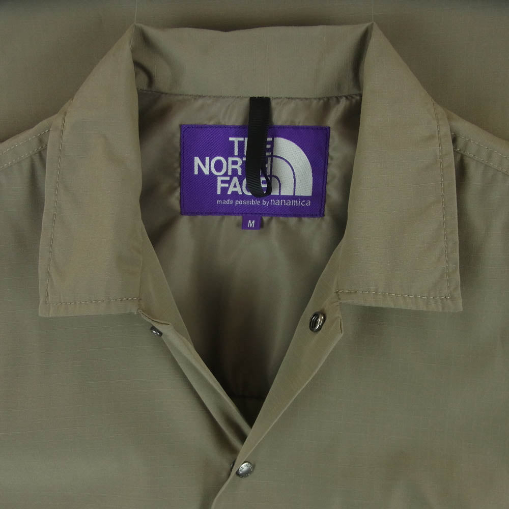 THE NORTH FACE ノースフェイス NP2308N PURPLE LABEL パープルレーベル Ripstop Trail Shirt リップストップ トレイル 長袖 シャツ カーキ系 グレイッシュベージュ系 M【中古】