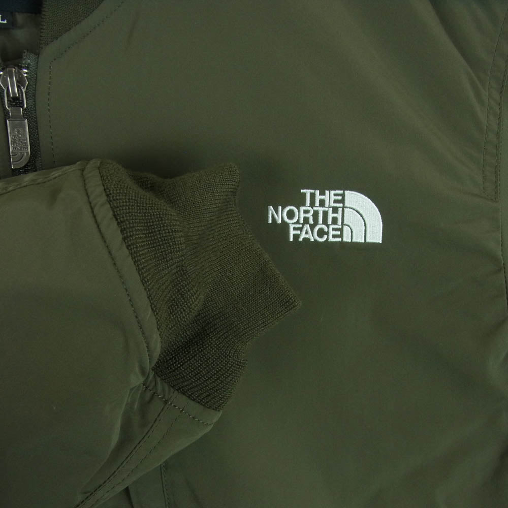 THE NORTH FACE ノースフェイス NY82334 Insulation Bomber Jacket インサレーション ボンバー 中綿 ジャケット グリーン系 オリーブグリーン系 L【中古】