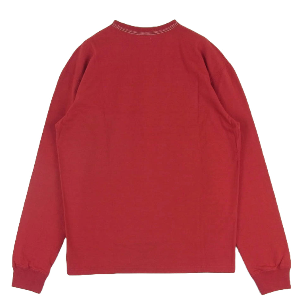 THE FLAT HEAD ザフラットヘッド F-THCL-004 SPLENDID CLOTHING ロゴ ロングスリーブ 長袖 Tシャツ レッド系 40【極上美品】【中古】