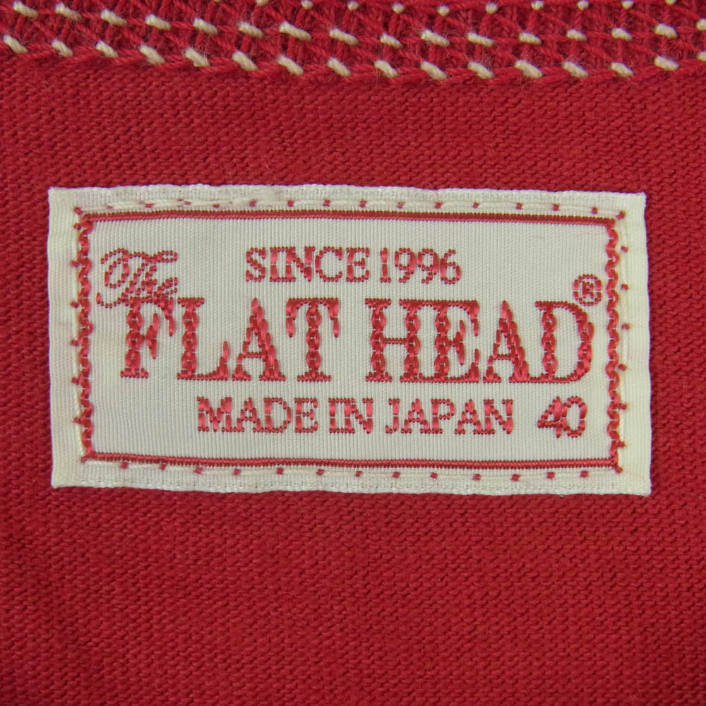 THE FLAT HEAD ザフラットヘッド F-THCL-004 SPLENDID CLOTHING ロゴ ロングスリーブ 長袖 Tシャツ レッド系 40【極上美品】【中古】