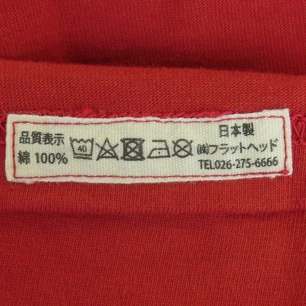 THE FLAT HEAD ザフラットヘッド F-THCL-004 SPLENDID CLOTHING ロゴ ロングスリーブ 長袖 Tシャツ レッド系 40【極上美品】【中古】