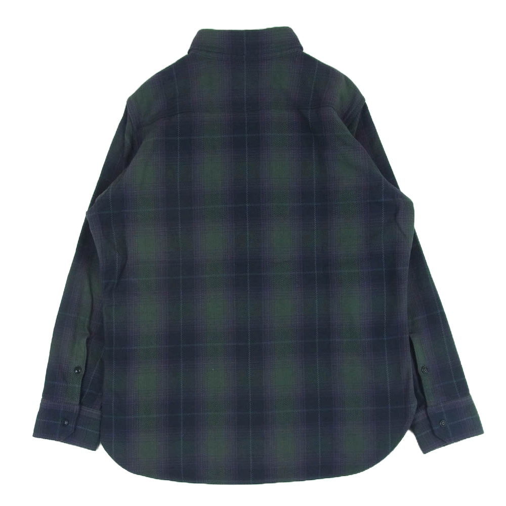 ダリーズアンドコー SELAM.DK 30s Kover.N.shirt ヘビー ウェイト 長袖 ネル シャツ ブラック系 グレー系 パープル系 XL 17.5【新古品】【未使用】【中古】