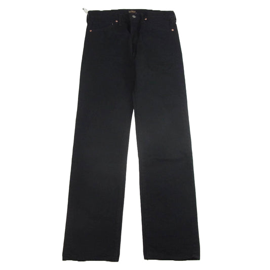 THE FLAT HEAD ザフラットヘッド FN-PA-DB002 BLACK PANTS テーパード ストレート ブラックデニム パンツ ブラック系 L【極上美品】【中古】