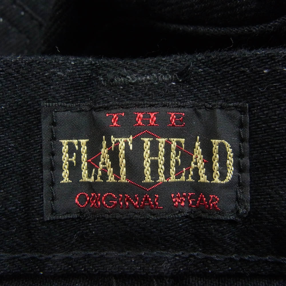 THE FLAT HEAD ザフラットヘッド FN-PA-DB002 BLACK PANTS テーパード ストレート ブラックデニム パンツ ブラック系 L【極上美品】【中古】