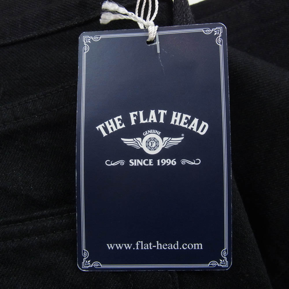 THE FLAT HEAD ザフラットヘッド FN-PA-DB002 BLACK PANTS テーパード ストレート ブラックデニム パンツ ブラック系 L【極上美品】【中古】