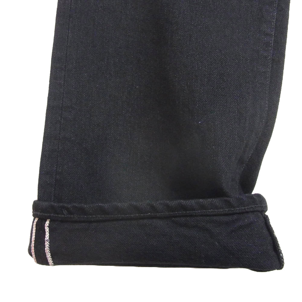 THE FLAT HEAD ザフラットヘッド FN-PA-DB002 BLACK PANTS テーパード ストレート ブラックデニム パンツ ブラック系 L【極上美品】【中古】